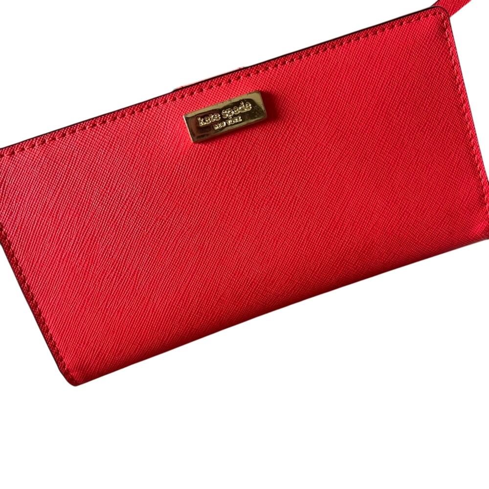 Kate Spade Saffiano Pink Leather Bi Fold Wallet